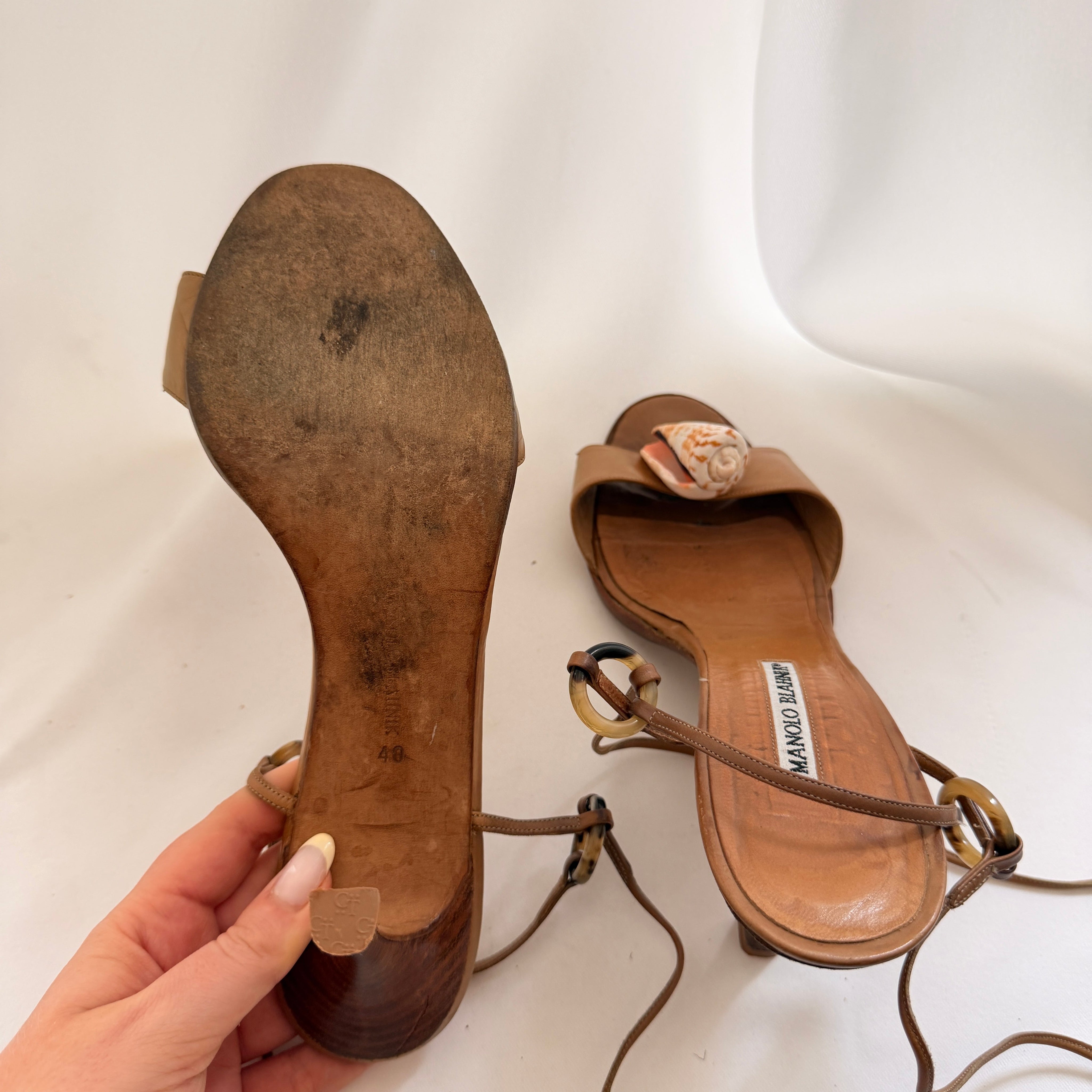 Manolo Blahnik Reworked Seashell Heels - EU 40