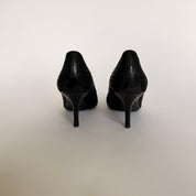 Dior by Galliano Diorissimo Monogram Black Pointed Toe Pumps - EU 38.5 / US 8