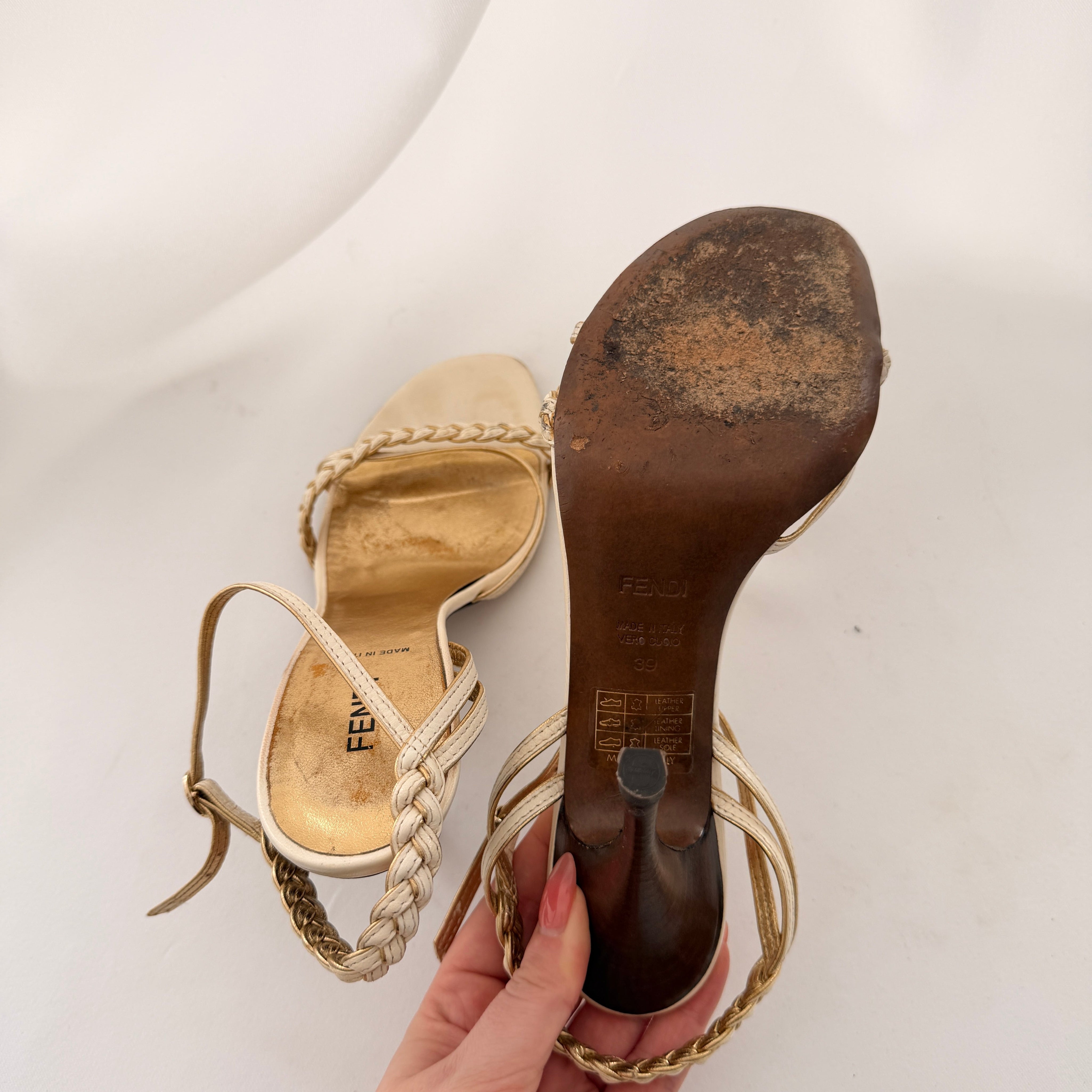 Vintage Fendi Braided Sandals - EU 39