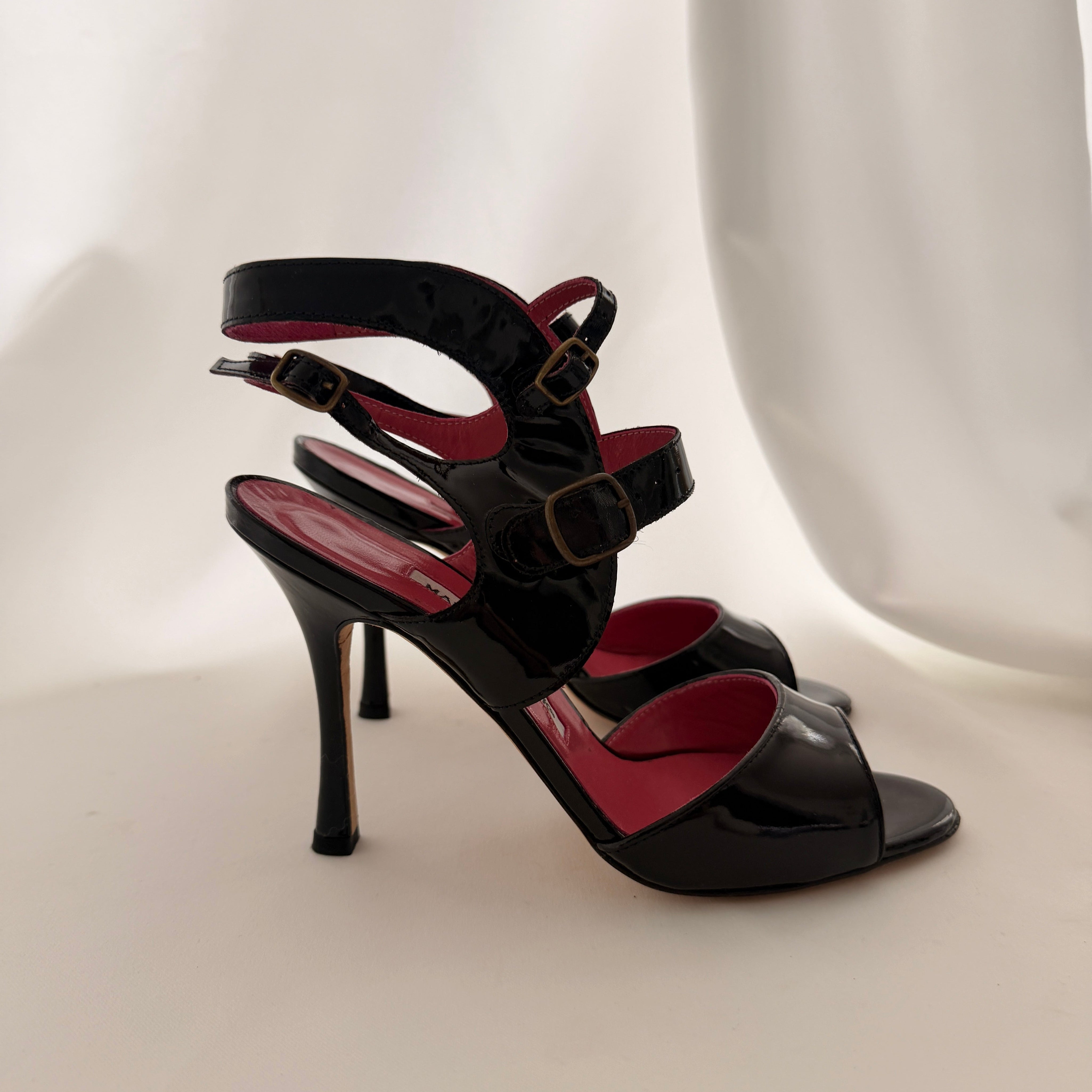 Manolo Blahnik Confessaope Gladiator Heels - EU 37.5 / US 7