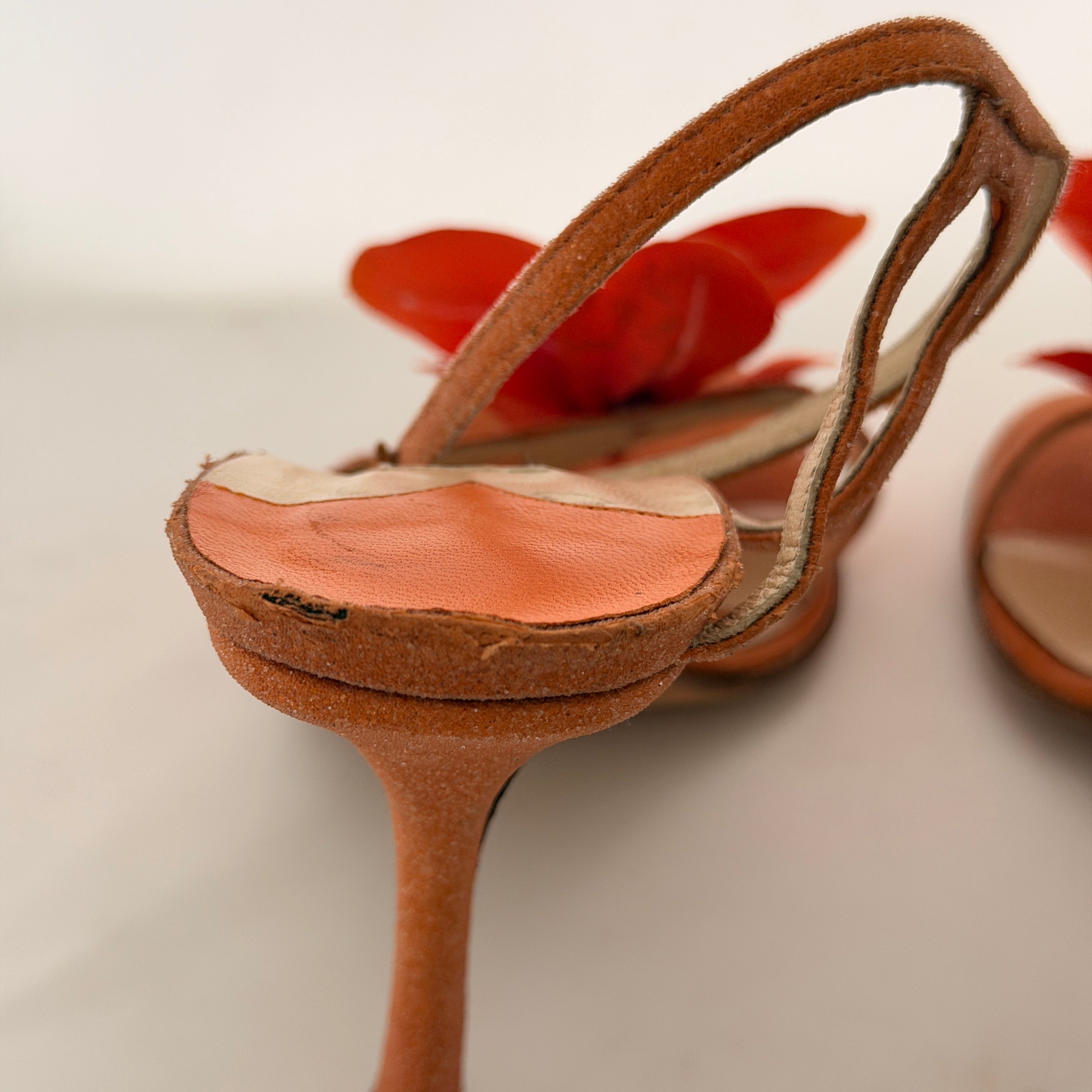 Jimmy Choo Reworked Orange Orchid Heels - 39