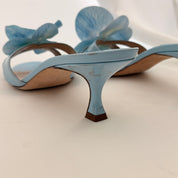 Manolo Blahnik Reworked Orchid Mules - Blue - EU 38