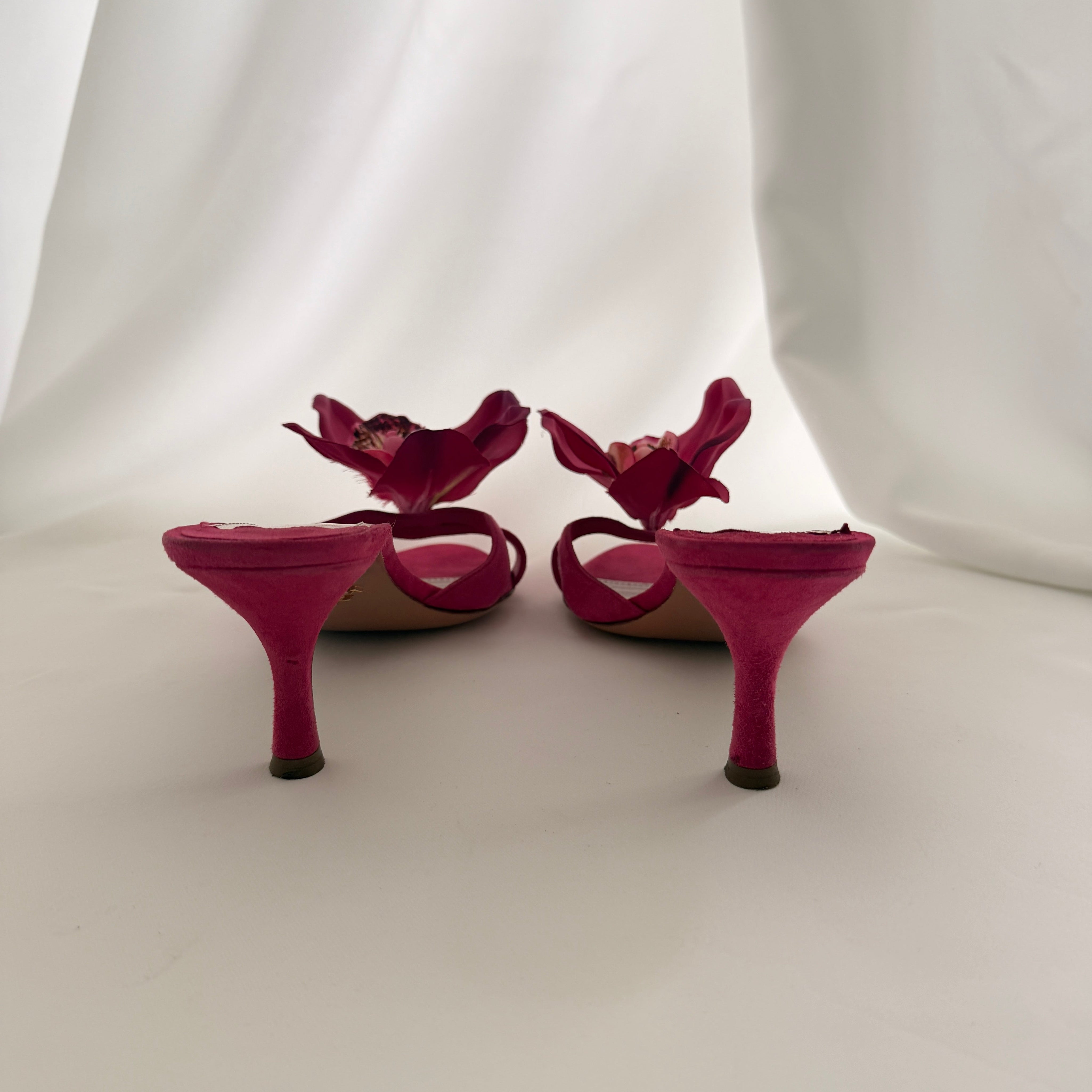 Prada Reworked Orchid Mules - 38