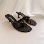 Manolo Blahnik Tortoiseshell Buckle Mules - EU 40