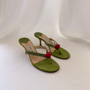 Jimmy Choo Reworked Cherry Flip Flop Heels