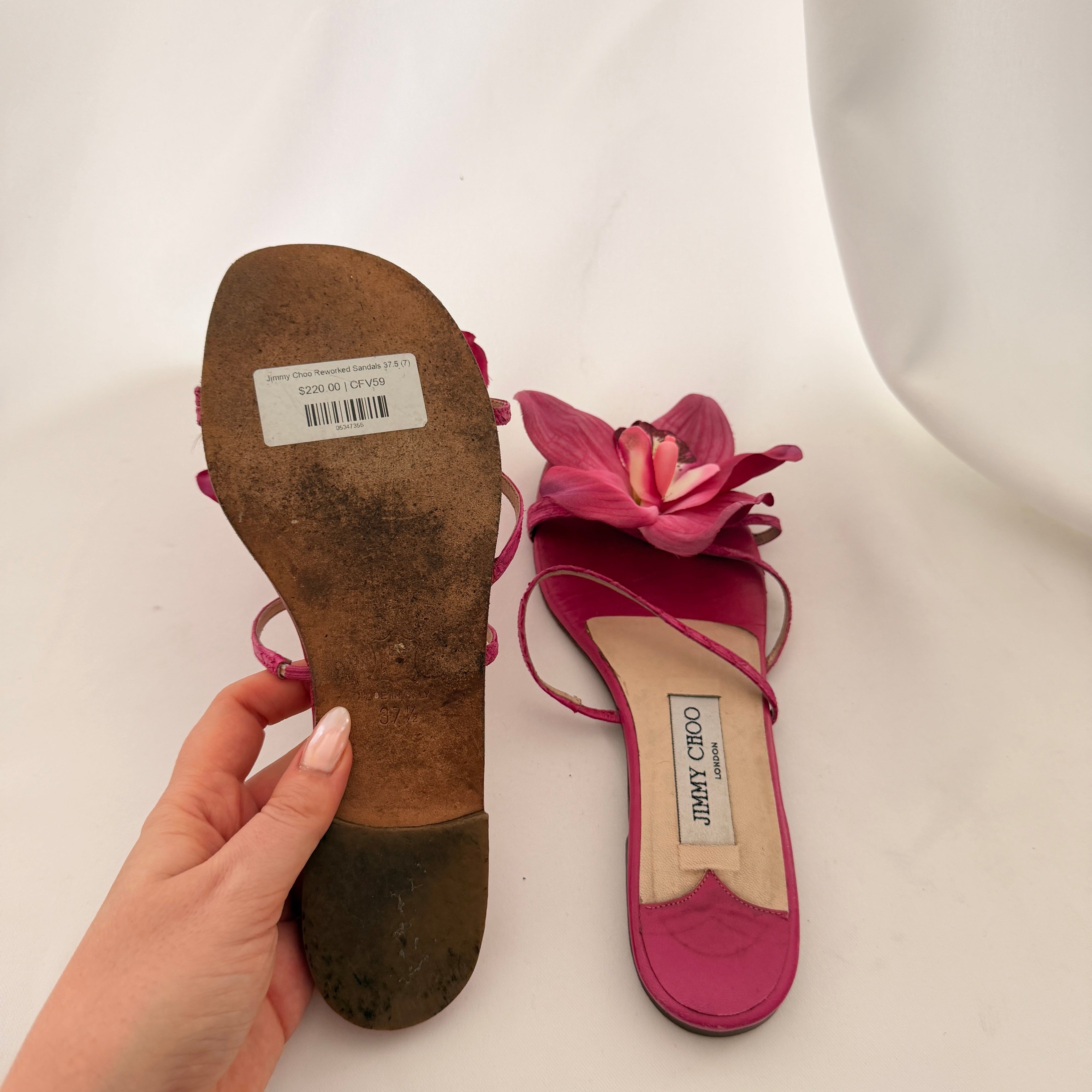 Jimmy Choo Reworked Flat Sandals - EU 37.5