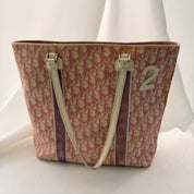 Vintage Christian Dior Oblique Trotter No. 2 Tote - Pink