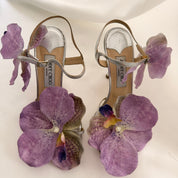 Jimmy Choo Reworked Orchid Heels - Silver & Purple