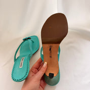 Manolo Blahnik Embellished Flip Flop Heels - EU 41