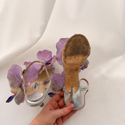 Jimmy Choo Reworked Orchid Heels - Silver & Purple