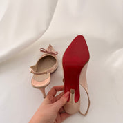 Vintage Christian Louboutin Lace Up Slingbacks