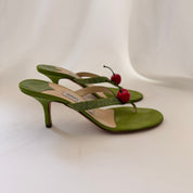 Jimmy Choo Reworked Cherry Flip Flop Heels