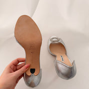 Silver Manolo Blahnik Sedaraby d'Orsay Heels