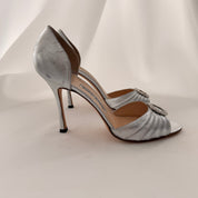 Silver Manolo Blahnik Sedaraby d'Orsay Heels