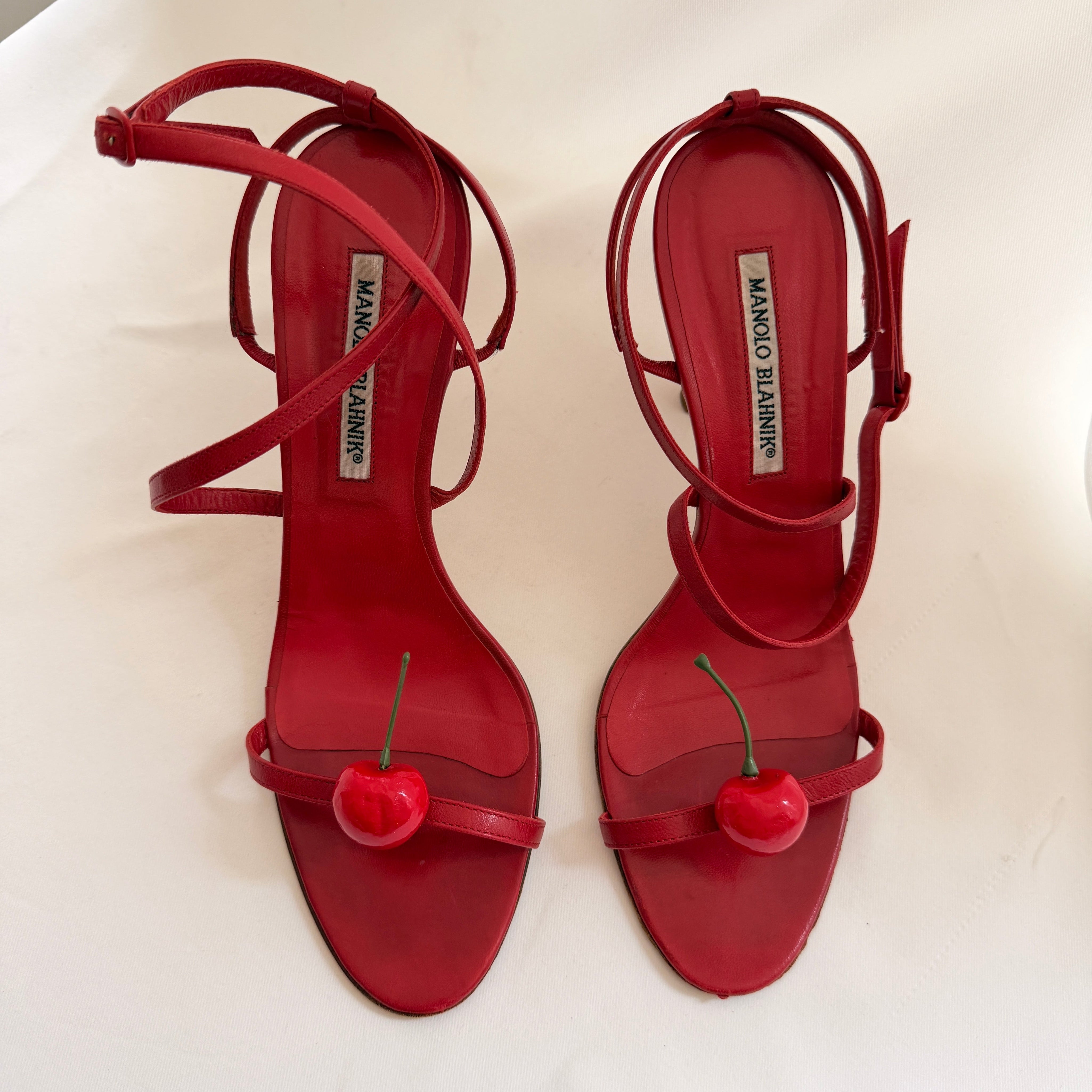 Manolo Blahnik Reworked Cherry Heels - EU 40