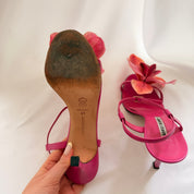 Manolo Blahnik Reworked Pink Orchid Heels - EU 41