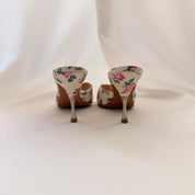 Vintage Manolo Blahnik Floral Mules - EU 38.5
