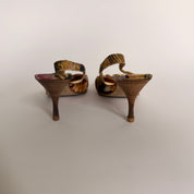 Just Cavalli Floral Nautical Print Embellished Slingbacks - EU 37 / US 6.5