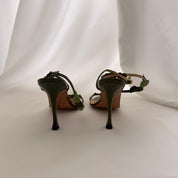 Manolo Blahnik Botanical Leaf Heels with Lemon Charms - EU 36 / US 6