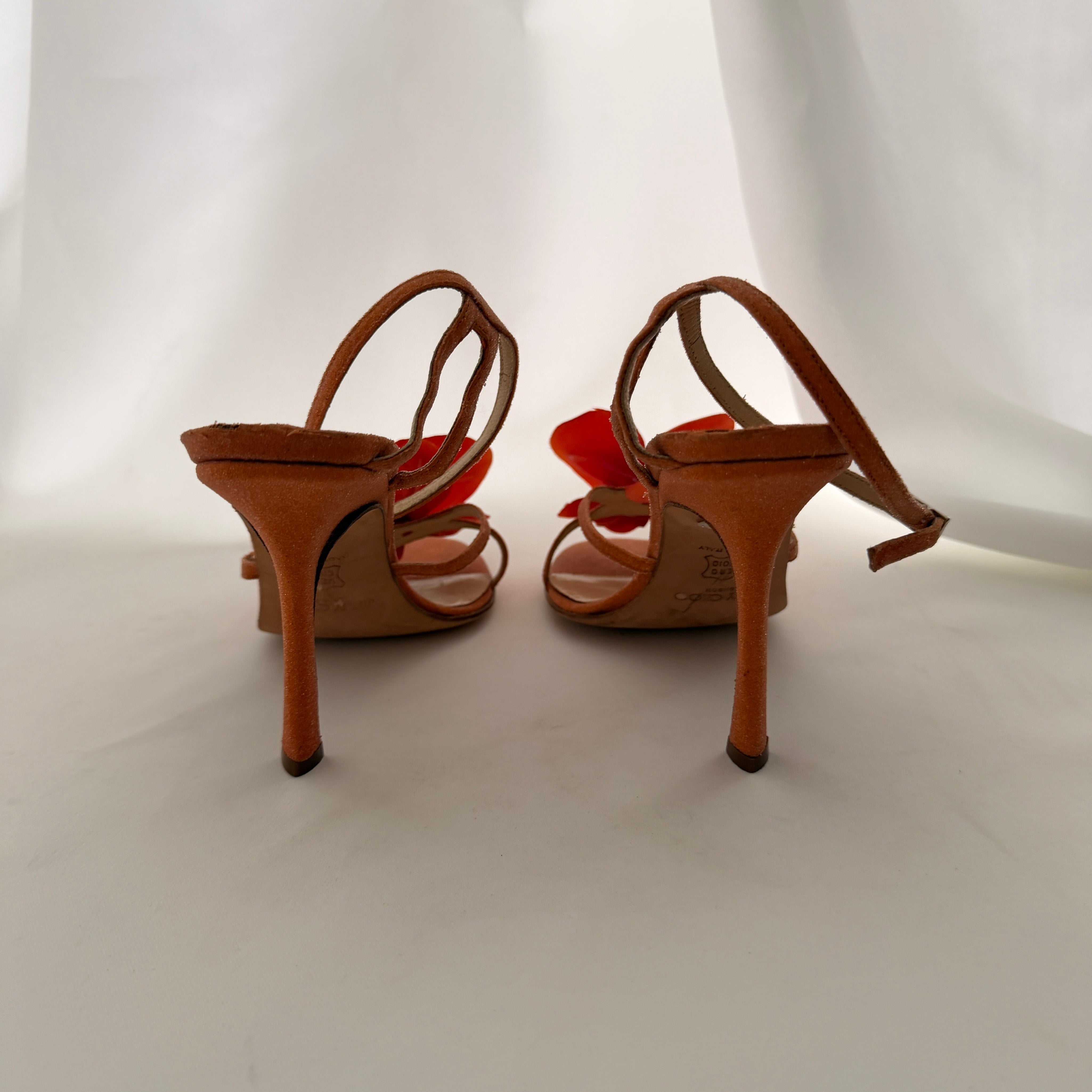 Jimmy Choo Reworked Orange Orchid Heels - 39