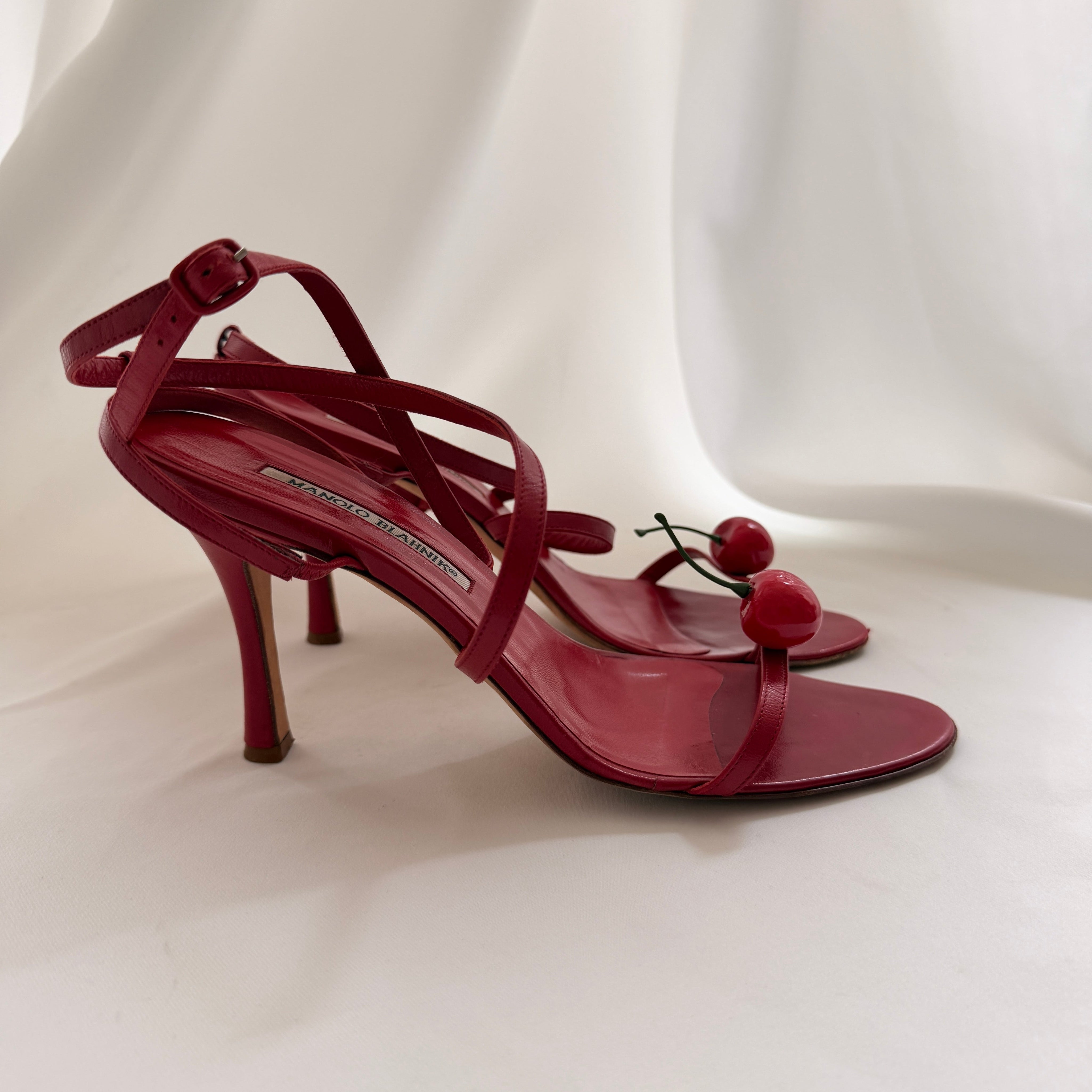 Manolo Blahnik Reworked Cherry Heels - EU 40