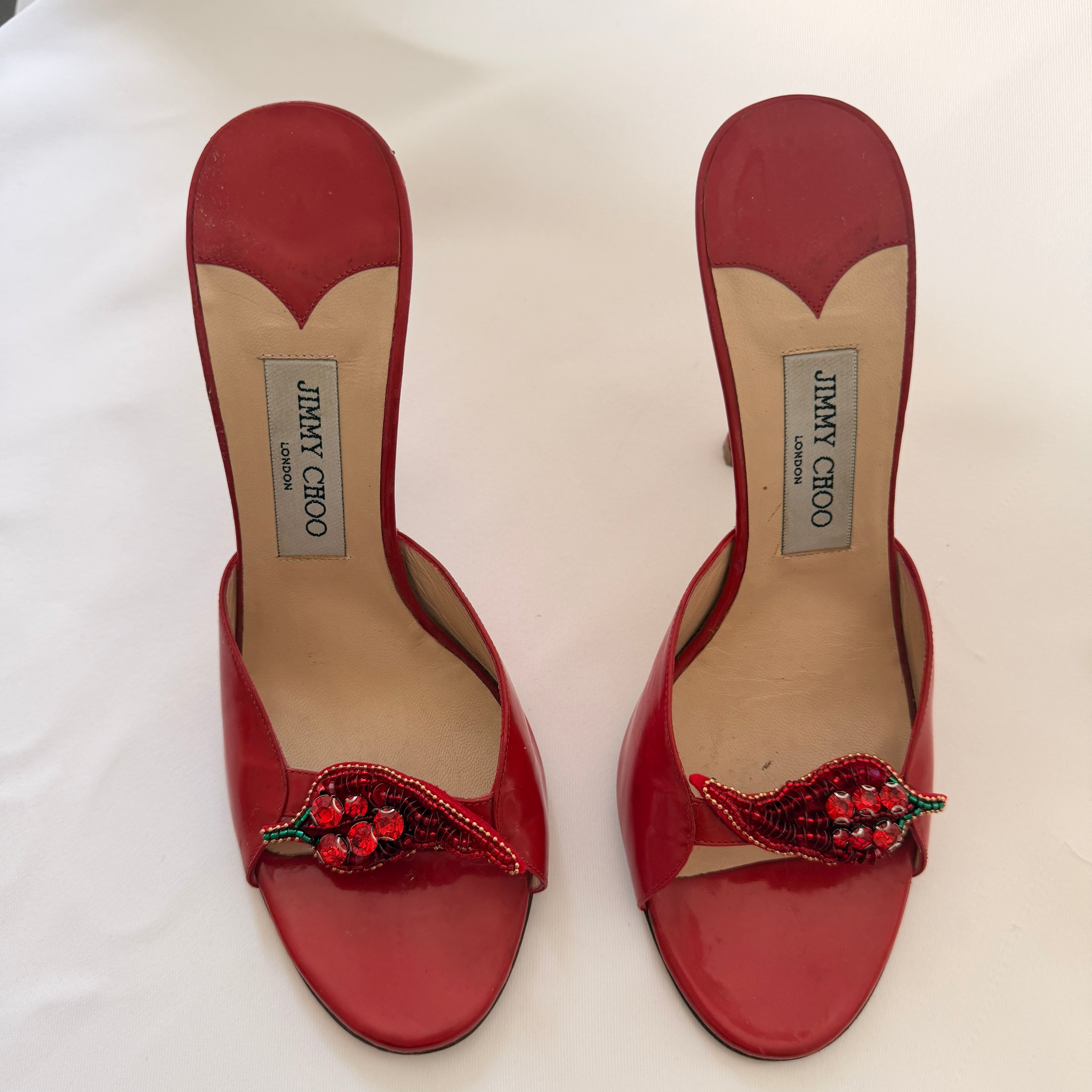 Jimmy Choo Reworked Chilli Embellished Mules - 39.5