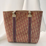 Vintage Christian Dior Oblique Trotter No. 2 Tote - Pink