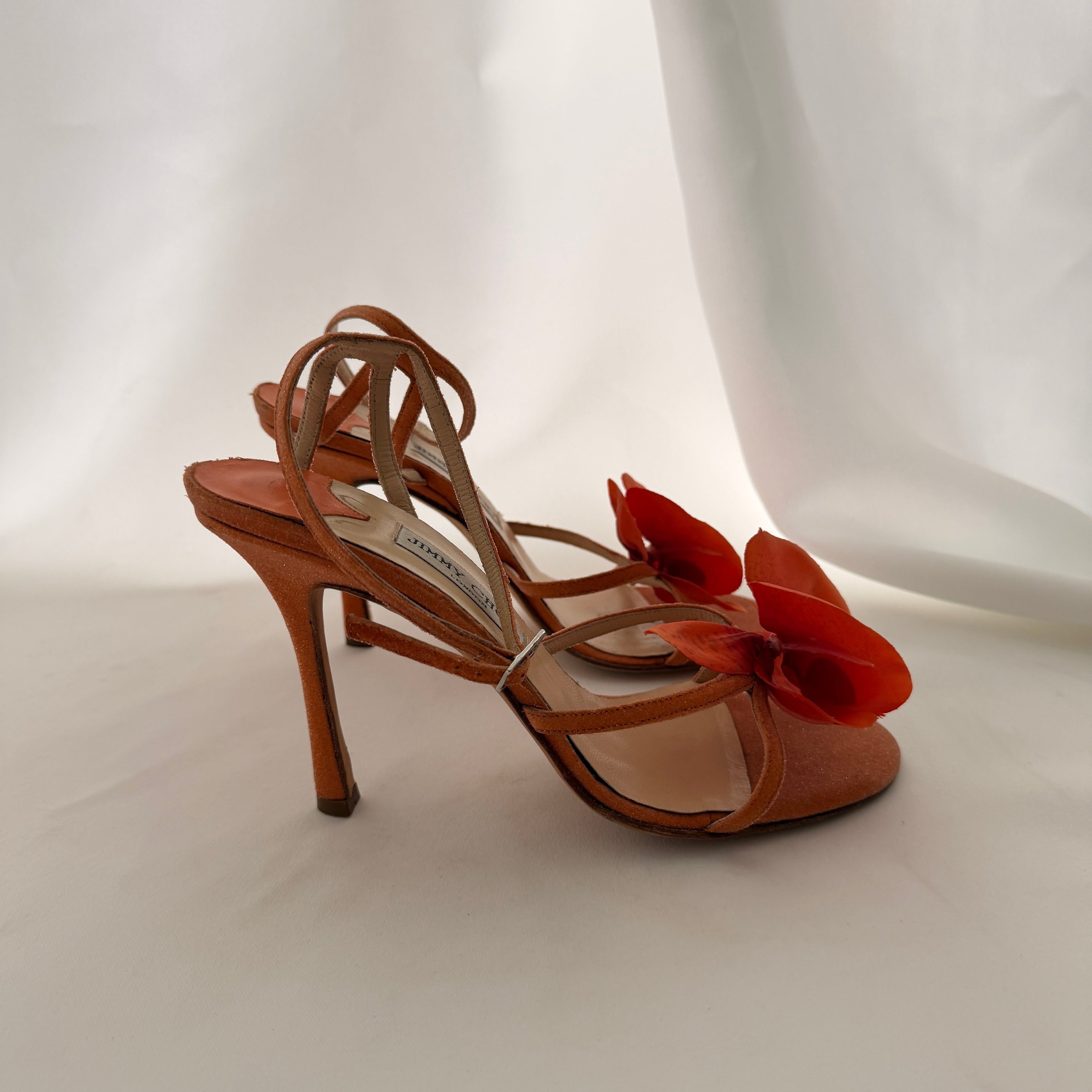 Jimmy Choo Reworked Orange Orchid Heels - 39
