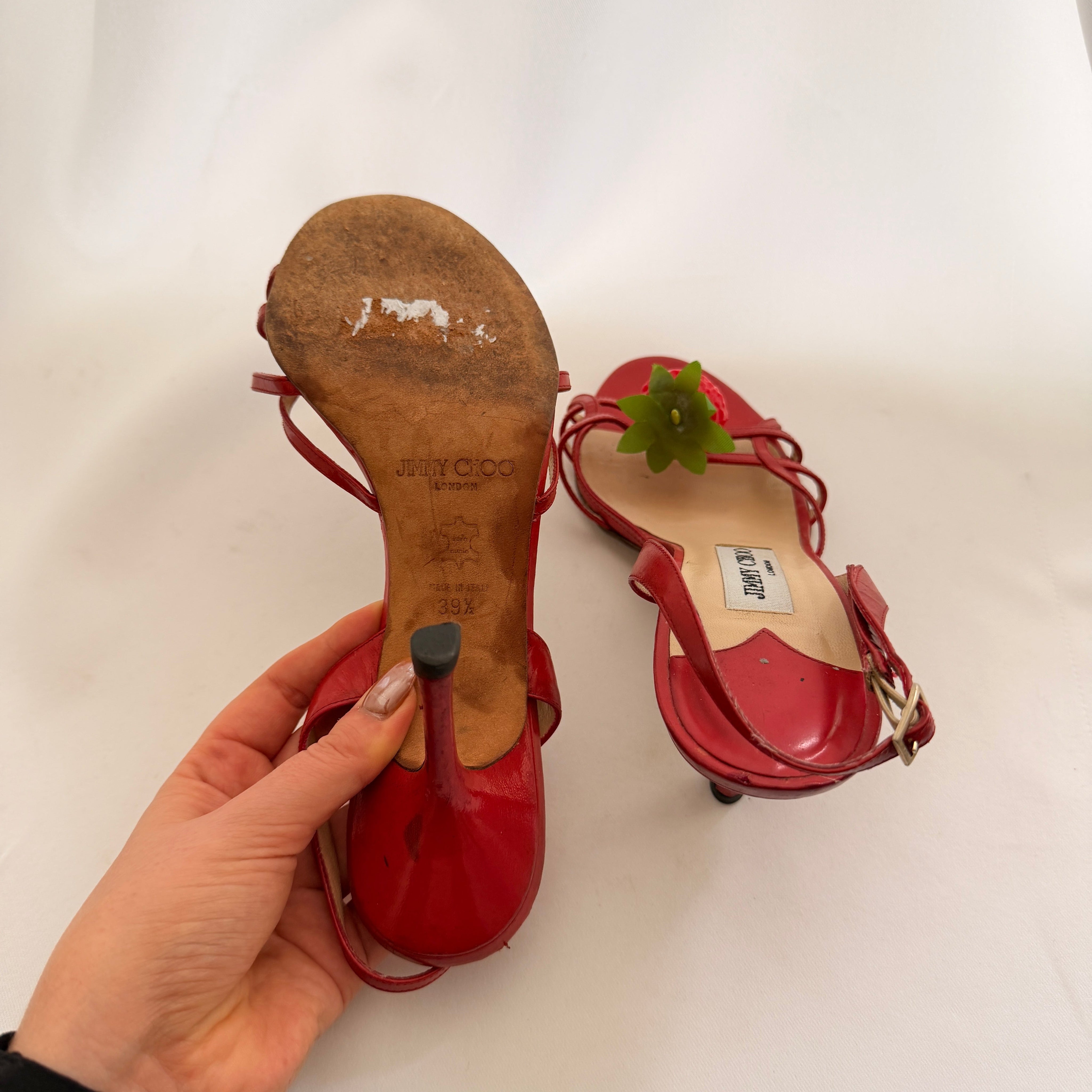 Jimmy Choo Reworked Strawberry Heels - EU 39.5