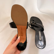 Manolo Blahnik Tortoiseshell Buckle Mules - EU 40