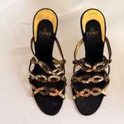 Fendi Sandali Paillettes Sequin Mules - EU 37.5 / US 7