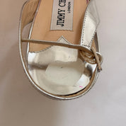 Jimmy Choo Reworked Silver & Pink Orchid Heels - EU 41