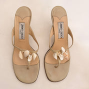 Jimmy Choo Seashell Flip Flop Heels - EU 37.5