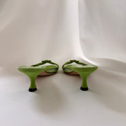 Manolo Blahnik Buckle Mules - Green - EU 35