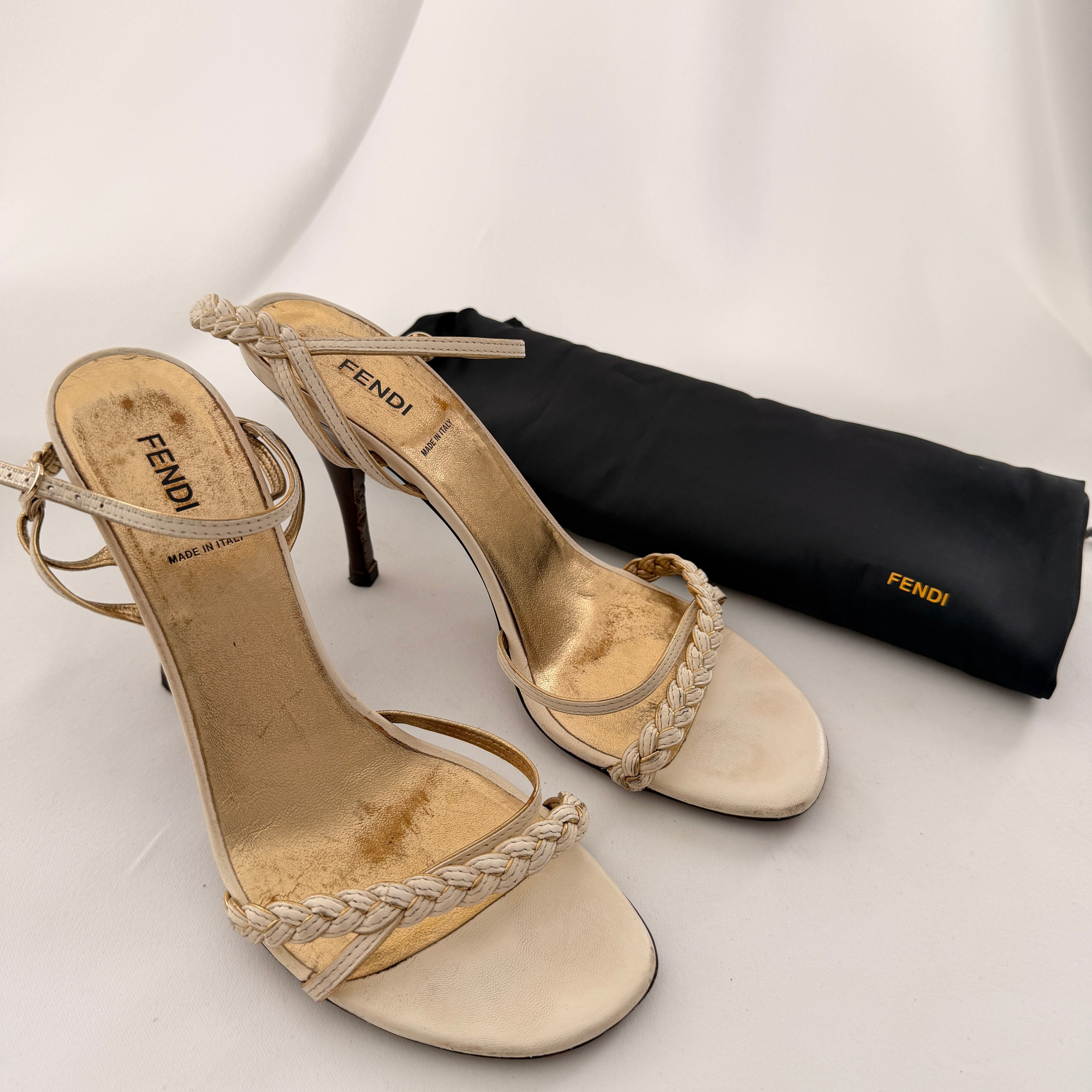 Vintage Fendi Braided Sandals - EU 39