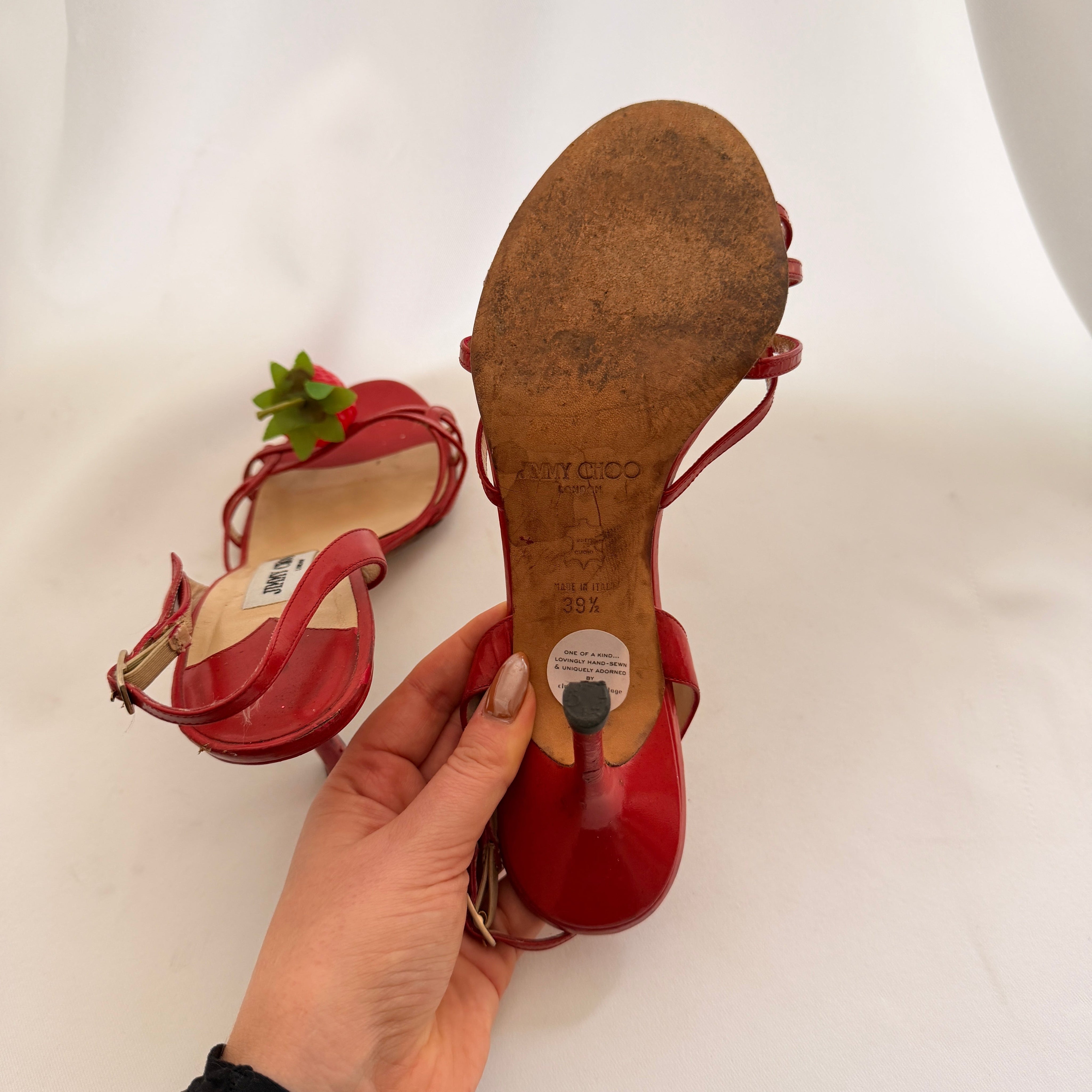 Jimmy Choo Reworked Strawberry Heels - EU 39.5