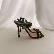 Manolo Blahnik Botanical Leaf Heels with Lemon Charms - EU 36 / US 6