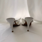 Manolo Blahnik Reworked White Orchid Heels - EU 38 / US 7