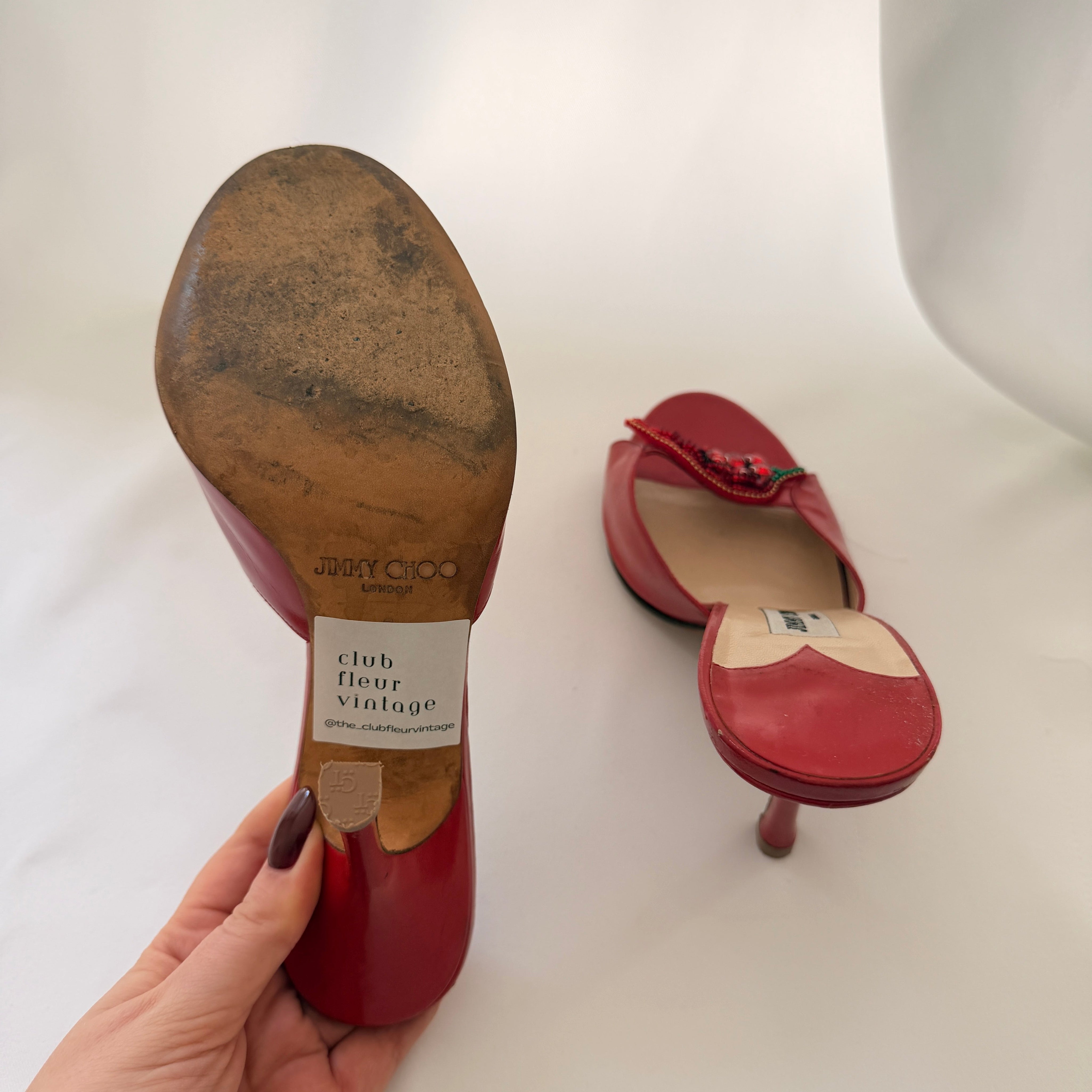 Jimmy Choo Reworked Chilli Embellished Mules - 39.5
