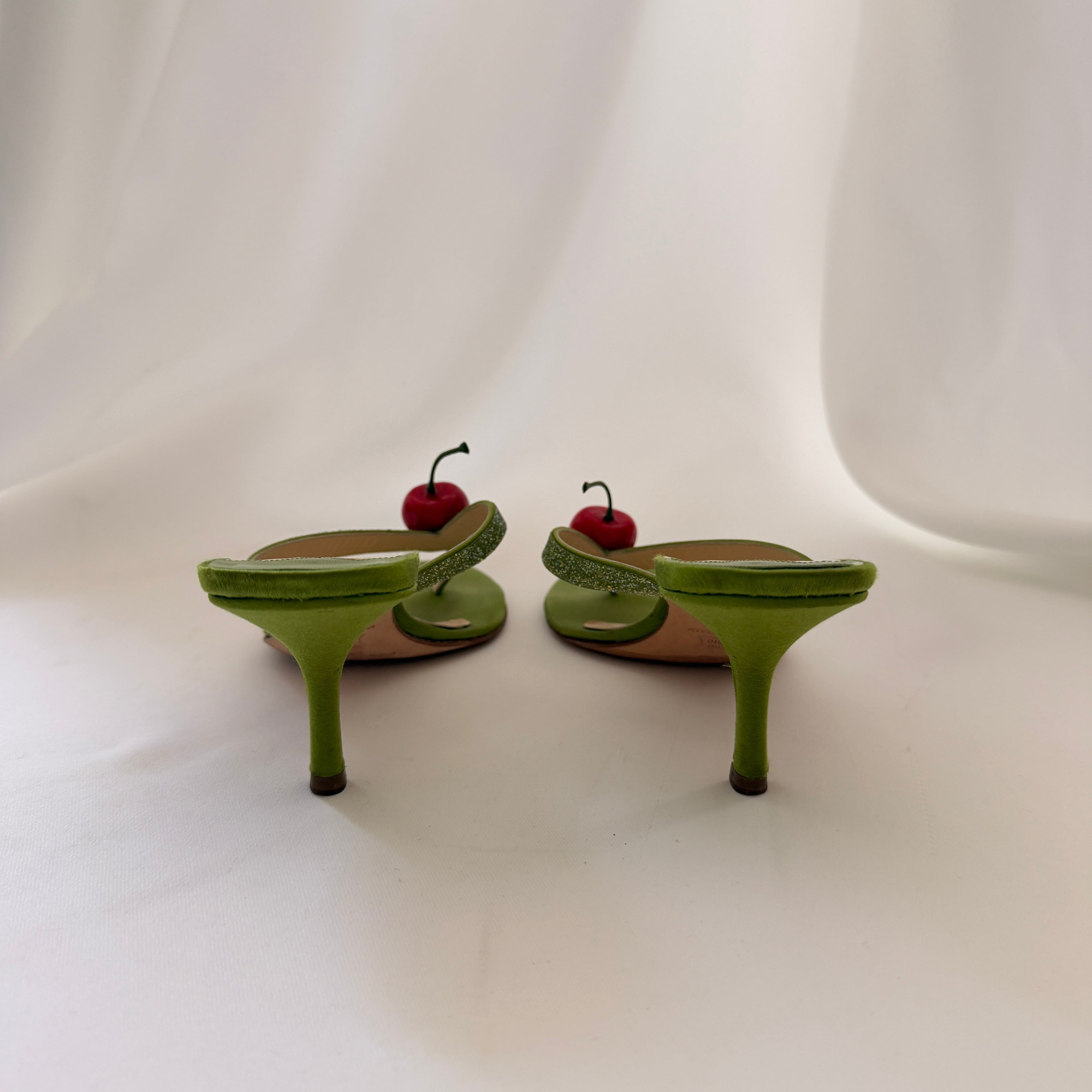 Jimmy Choo Reworked Cherry Flip Flop Heels