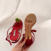 Manolo Blahnik Reworked Strawberry Heels