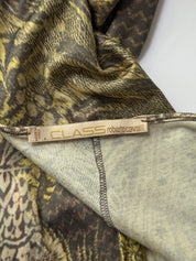 Class Roberto Cavalli 2000s Mixed Print Mesh Midi Dress - M