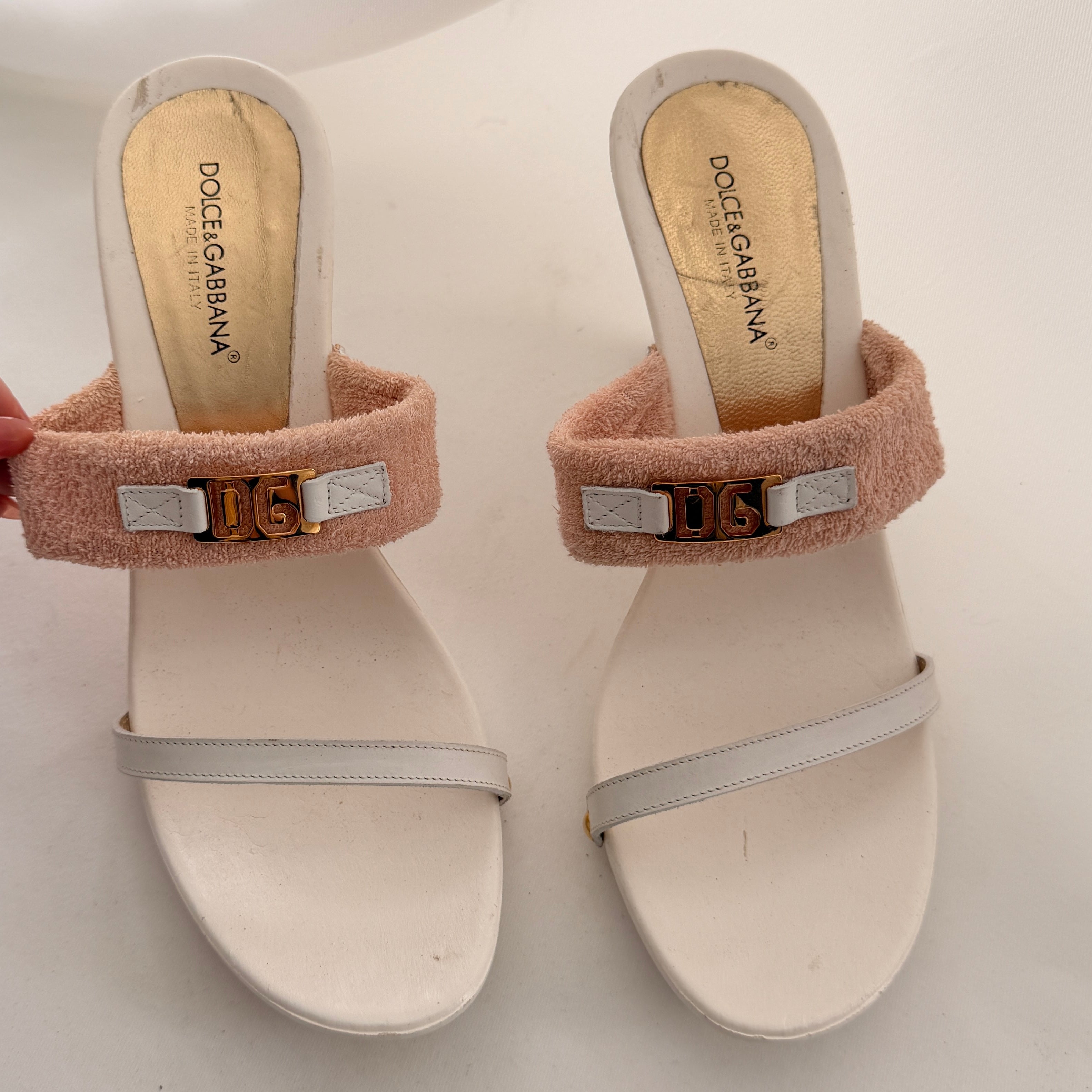 Vintage Dolce & Gabbana Terry Cloth Mules