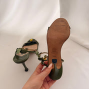 Manolo Blahnik Botanical Leaf Heels with Lemon Charms - EU 36 / US 6