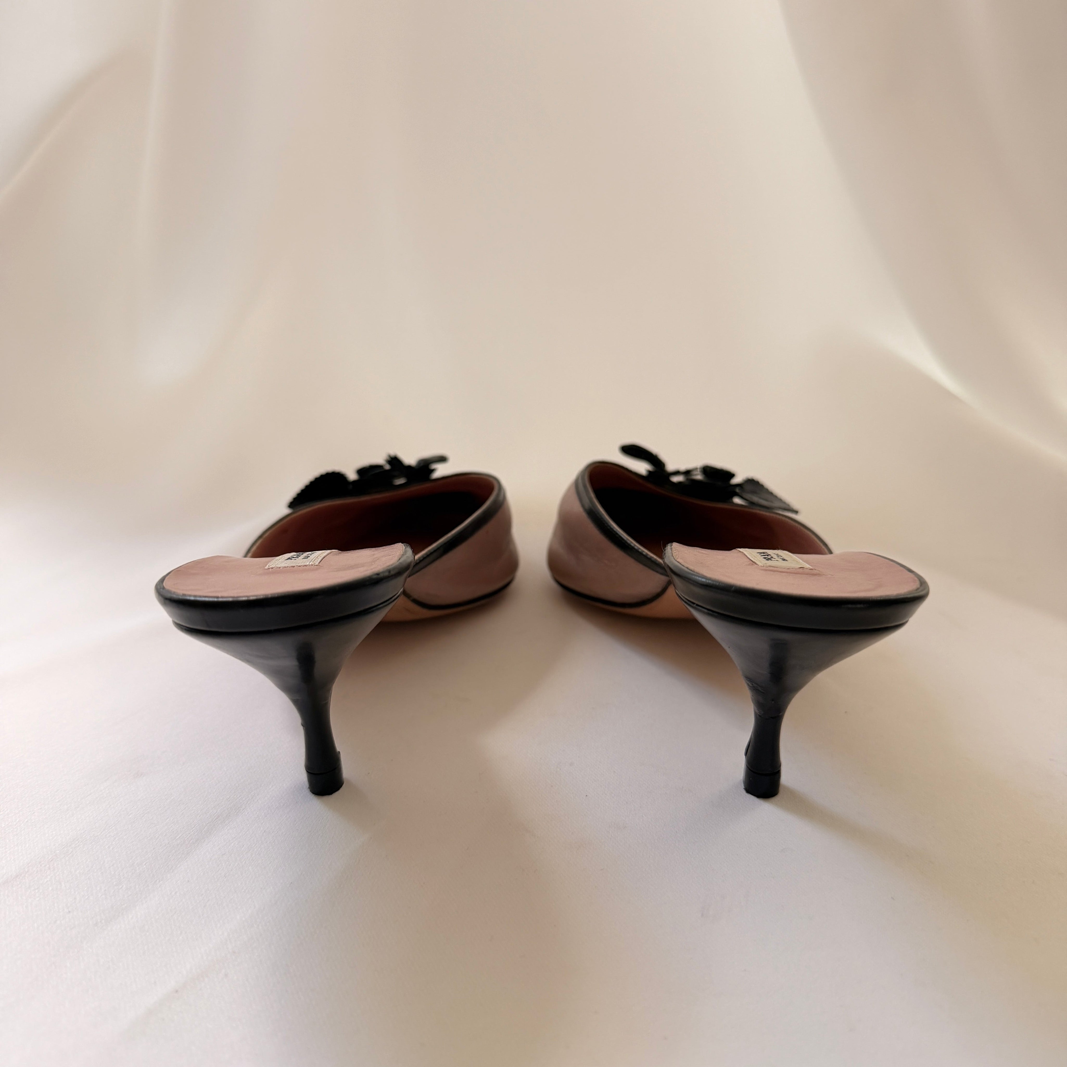 Prada Mules with Floral Detail - EU 39