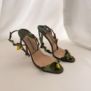Manolo Blahnik Botanical Leaf Heels with Lemon Charms - EU 36 / US 6