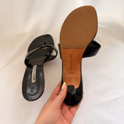 Manolo Blahnik Tortoiseshell Buckle Mules - EU 40