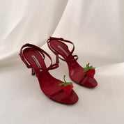 Manolo Blahnik Reworked Strawberry Heels