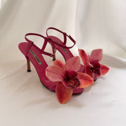 Manolo Blahnik Reworked Pink Orchid Heels - EU 41