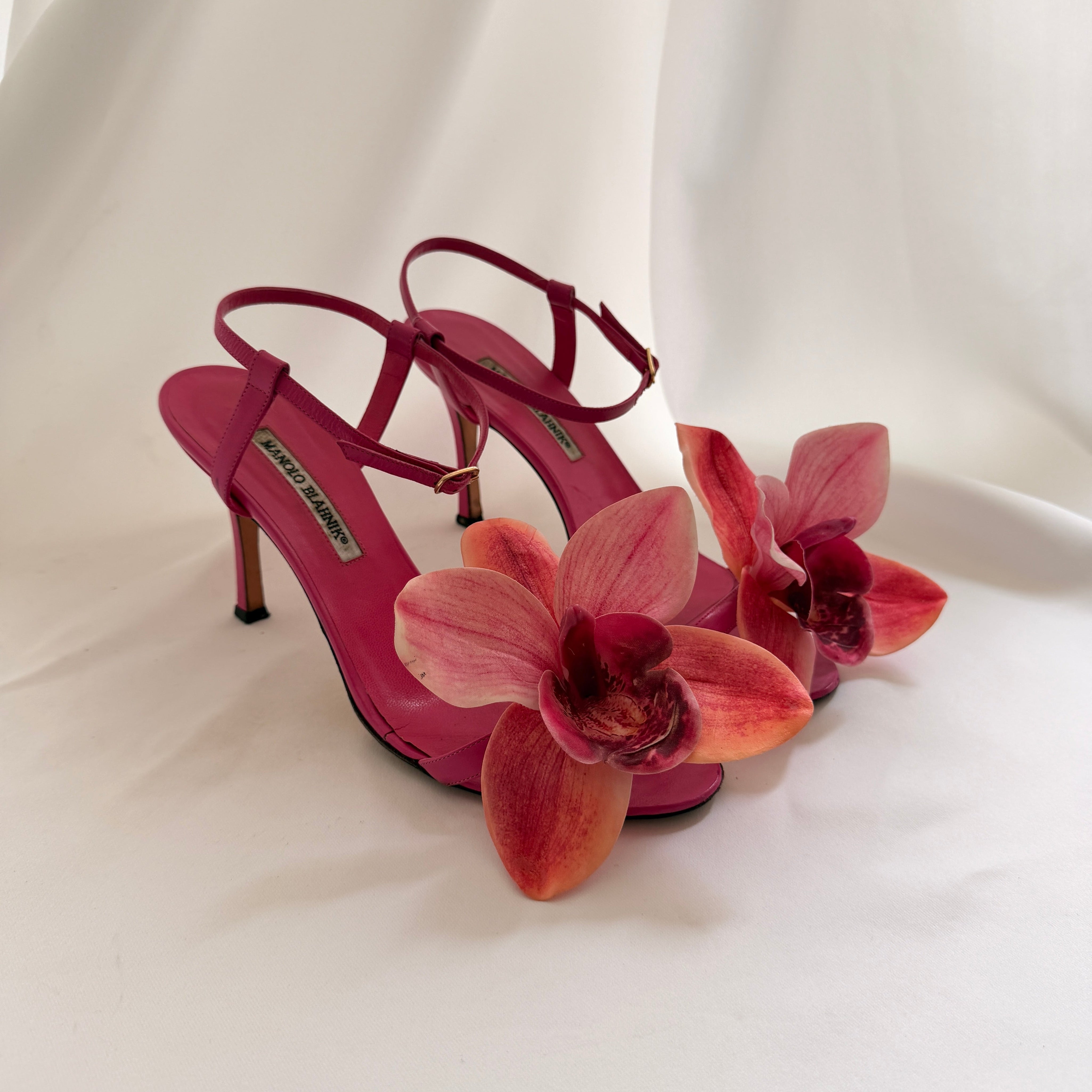 Manolo Blahnik Reworked Pink Orchid Heels - EU 41